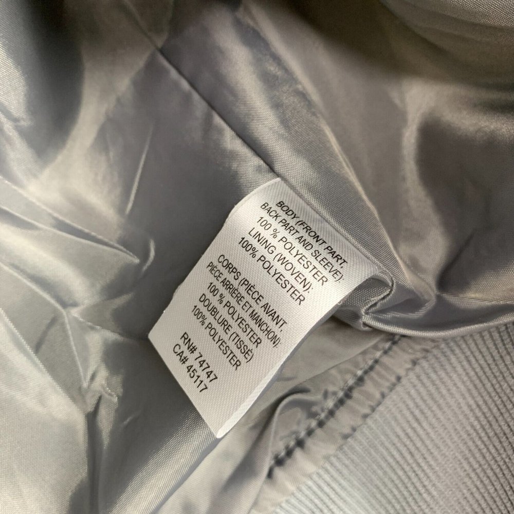 Natural Reflections Bomber Jacket Gray Sherpa Fleece Full Zip - Picture 6 of 9